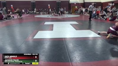 102-110 lbs 1st Place Match - Jackson Falck, West Delaware, Manchester vs Jack Arnold, North Linn