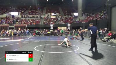 77 lbs Semifinal - Sydney Baird, Bearcats Wrestling Club Helena vs Elle Eckerson, Butte Wrestling Club