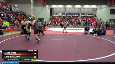 130 lbs Cons. Round 2 - Jacob Ayers, Buckhorn Youth Wrestling vs Carson Galanty, Arab Youth Wrestling