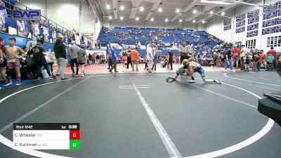 98 lbs Consi Of 4 - Cooper Wheeler, Owasso Takedown Club vs Carson Kuhlman, Newcastle Youth Wrestling