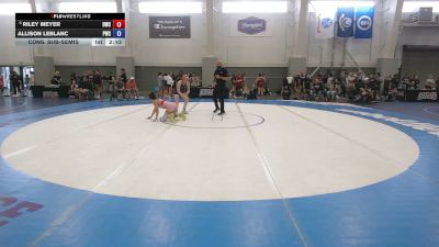 105-110 lbs Cons. Sub-semis - Riley Meyer, Diamondville Wrestling Club vs Allison LeBlanc, Powell Wrestling Club