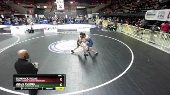 144 lbs Cons. Round 5 - Dominick Rojas, Cabrillo High School Wrestling vs Josue Torres, Vacaville Wrestling Club