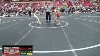 90 lbs Round 2 (6 Team) - Krislynn Martinez, Queens Of Mayhem vs Gracie Obermiller, Nebraska Wrestling Academy