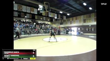 126 lbs Champ. Round 1 - Wyatt Sandoval, Vacaville vs Maxximus Gasca, Colony