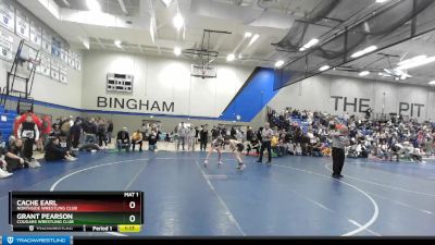92 lbs Cons. Round 4 - Grant Pearson, Cougars Wrestling Club vs Cache Earl, Northside Wrestling Club