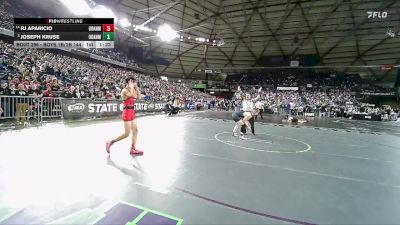 Boys 1B/2B 144 Champ. Round 2 - Joseph Kruse, Okanogan vs RJ Aparicio, Granger