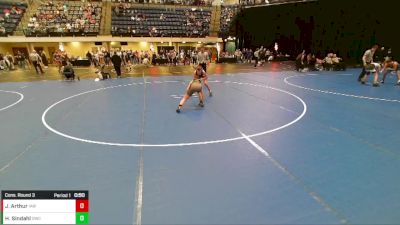 7th - 8th grade - 108 Cons. Round 3 - Jaxon Arthur, Immortal Athletics WC vs Hunter Sindahl, Dubuque Wrestling Club