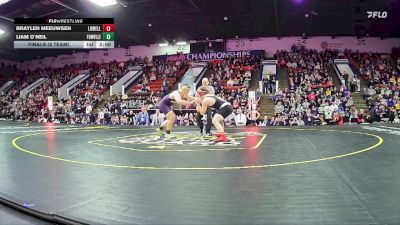 285 lbs Finals (8 Team) - Braylen Meeuwsen, Lowell HS vs Liam O`Neil, Fowlerville HS