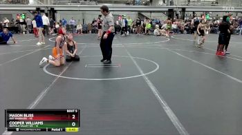 84 lbs Round 3 (4 Team) - Mason Bliss, Mat Warriors vs Cooper Williams, Buffalo Valley WC