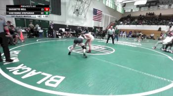 125 lbs 1st Place Match - Sussette Bell, Etiwanda vs Cheyenne Stepanian, Hesperia