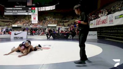 Semis - Aubree Gutierrez, Surfside X Wrestling vs Sophia Marie Gonzales, Team Fearless Youth Wrestling
