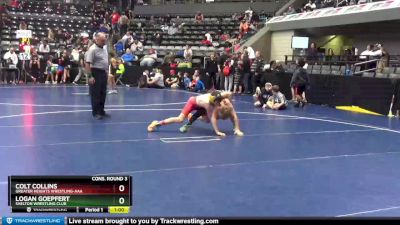 100 lbs Cons. Round 3 - Logan Goepfert, Shelton Wrestling Club vs Colt Collins, Greater Heights Wrestling-AAA