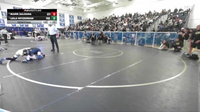 110 lbs Semifinal - Leila Witzerman, Peninsula vs Marie Saldana, Northview