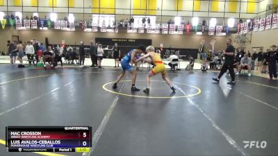 126 lbs Quarterfinal - Mac Crosson, Sebolt Wrestling Academy vs Luis Avalos-Ceballos, Powerhouse Wrestling Club