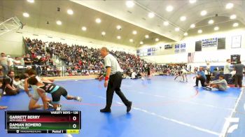 126 lbs Champ. Round 2 - Garrett Berry, Alta Loma HS vs Damian Romero, Moreno Valley