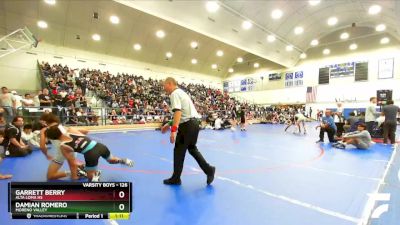 126 lbs Champ. Round 2 - Garrett Berry, Alta Loma HS vs Damian Romero, Moreno Valley