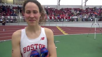 Monica Adler after a quick Mile at BU Last Chance Meet