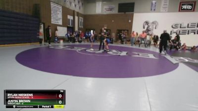 70 lbs Round 1 (6 Team) - Rylan Nieskens, Upton Middle School vs Justin Brown, Wright/HEM