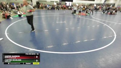 92 lbs Cons. Round 3 - Jasper Barron, Spartan Mat Club vs Carter Keasling, Nebraska