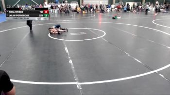 50-58 lbs Quarterfinal - Lylah Fothergill, Central City Junior Wrestling vs Arya Weber, Torrington Wrestling Club