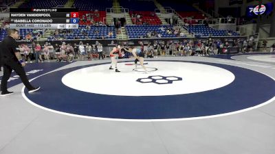 115 lbs Champ. Rd Of 64 - Hayden Vanderpool, AK vs Isabella Coronado, NV