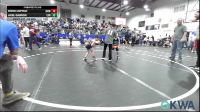 55 lbs Semifinal - River Coffelt, Bridge Creek Youth Wrestling vs Axel Gannon, Lions Wrestling Academy