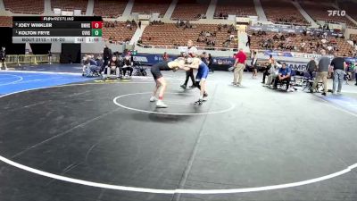 106-D2 Quarterfinal - Kolton Frye, Canyon View High School vs Joey Winkler, Desert Mountain High School
