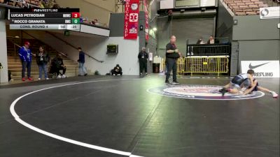 Bantam - 53 lbs Cons. Round 4 - Lucas Petrosian, Mad Dawg Wrestling Club vs Rocco Granata, Driller Wrestling Club