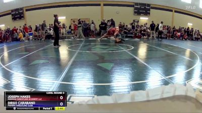 190 lbs Cons. Round 3 - Joseph Hakes, Madman Wrestling Academy LLC vs Diego Carabano, Fishers Wrestling Club