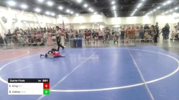 37 lbs Quarterfinal - Kyler King, No Team vs Brielle Cablay, Total Kaos