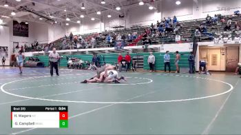 160 lbs 5th Place Match - Griffin Campbell, Brownsburg vs Hunter Wagers, Warren Central
