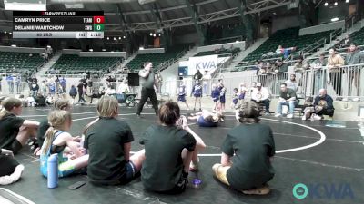 65 lbs Rr Rnd 1 - Camryn Price, Team Tulsa Girls vs Delanie Wartchow, SW Girls
