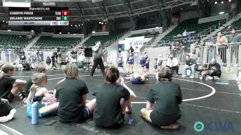 65 lbs Rr Rnd 1 - Camryn Price, Team Tulsa Girls vs Delanie Wartchow, SW Girls