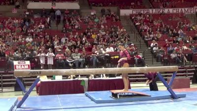 Taylor Spears of OU, 9.975 on Beam on Senior Night