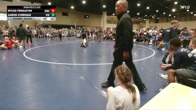 60 lbs Champ. Round 1 - Myles Pendleton, North DeSoto Wrestling Academy vs Aaron Corrigan, Buckhorn Youth Wrestling