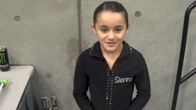 8 Year Old Sienna Robinson Talks About Being the Youngest Gymnast at Developmental Camp.MPG