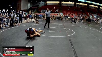 110-119 lbs Semifinal - Emma Mantei, Dundee vs Isabella Thiel, LADY WARRIOR WRESTLING CLUB