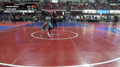 54 lbs Quarterfinal - Olive Cheff, Ronan Wrestling vs Teagan Ehrich, Gladiator Wrestling Academy