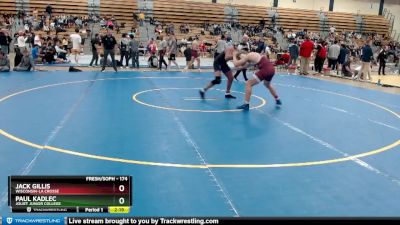 174 lbs Cons. Round 4 - Jack Gillis, Wisconsin-La Crosse vs Paul Kadlec, Joliet Junior College