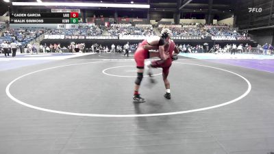 150 lbs Cons. Round 1 - Malik Simmons, Kansas City-Washington HS vs Caden Garcia, Lansing HS