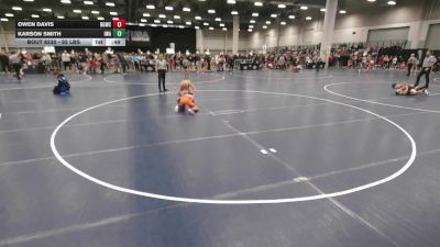 92 lbs Cons. Rd Of 16 - Karson Smith, Ironhawk Wrestling Academy vs Owen Davis, Big Game Wrestling Club
