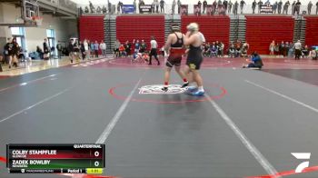 220 lbs Quarterfinal - Zadek Bowlby, Newberg vs Colby Stampflee, Glencoe