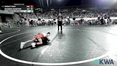 60 lbs Quarterfinal - Rawley Wolf, Cowboy Wrestling Club vs Maximus Crawford, Southmoore SaberCats Wrestling