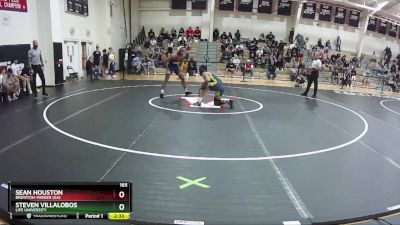 165 lbs Semifinal - Steven Villalobos, Life University vs Sean Houston, Brewton-Parker (GA)