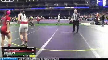 Girls - 145 lbs Quarterfinal - Lydia Roope, St Charles HS vs Tiffany Anderson, Frankenmuth HS