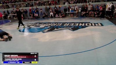 117 lbs Quarterfinal - Torrin Mickelson, Kodiak Wrestling Club vs Brody Brown, Soldotna Whalers Wrestling Club