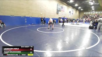 175 lbs Champ. Round 1 - Jayden Bim-Merle, Beverly Hills vs Mason Baldacchino, Lompoc