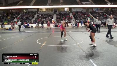 120 lbs Cons. Round 3 - Raygen Meza-McDermott, Garden City vs Claire Starr, Emporia