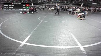 120 lbs Consi Of 8 #2 - Jacob Philips, Central Youth Wrestling vs Lucas Paula, Olympic