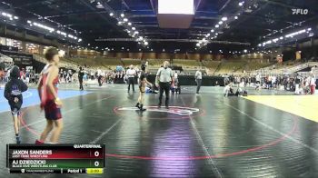 82 lbs Quarterfinal - Jaxon Sanders, Lost Tribe Wrestling vs Aj Dziedzicki, Black Hive Wrestling Club